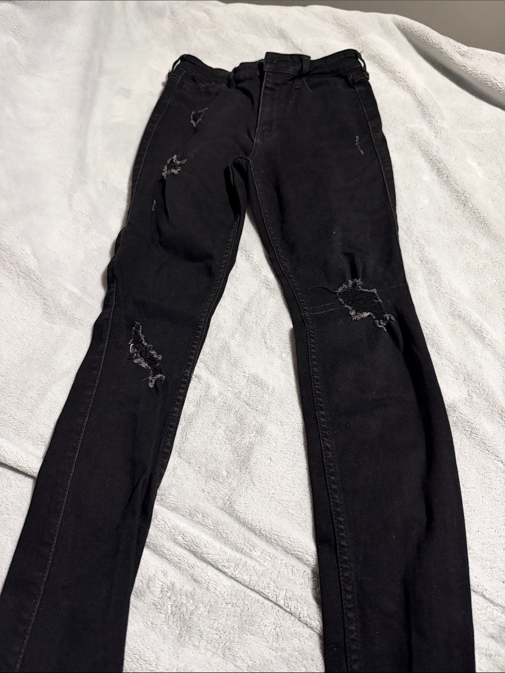 Hollister Black Skinny Distressed Jeans